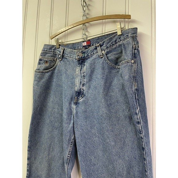 Mens Vintage Tommy Hilfiger Tommy Jeans 90s Era Size 40/32 Made In USA - Picture 4 of 11